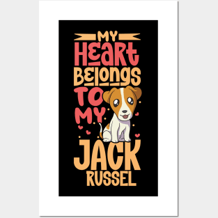 My heart belongs to my Jack Russel Terrier Posters and Art